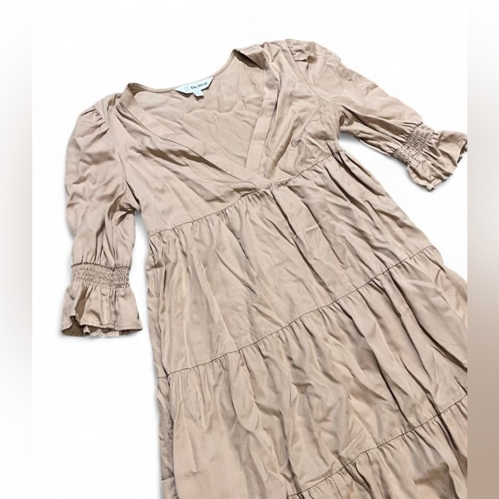 The Drop Women's Keyla Puff-Sleeve Square-Neck Tiered Midi Dress - Picture 3 of 9